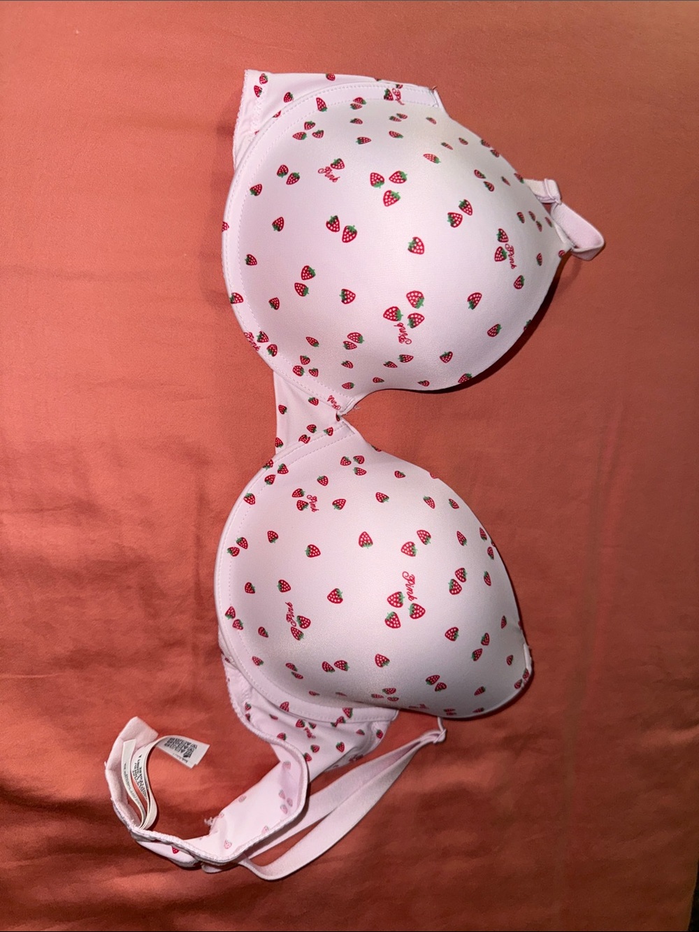 Victoria's Secret Light Pink Strawberry Print T-Shirt Bra